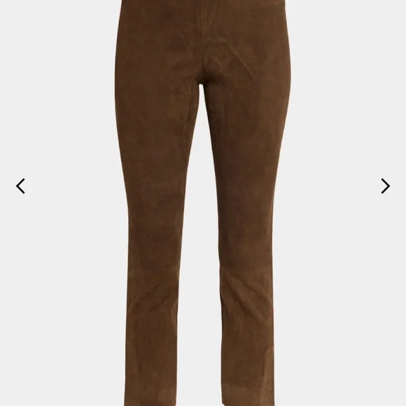 Vince lambskin split hem brown suede pants size M